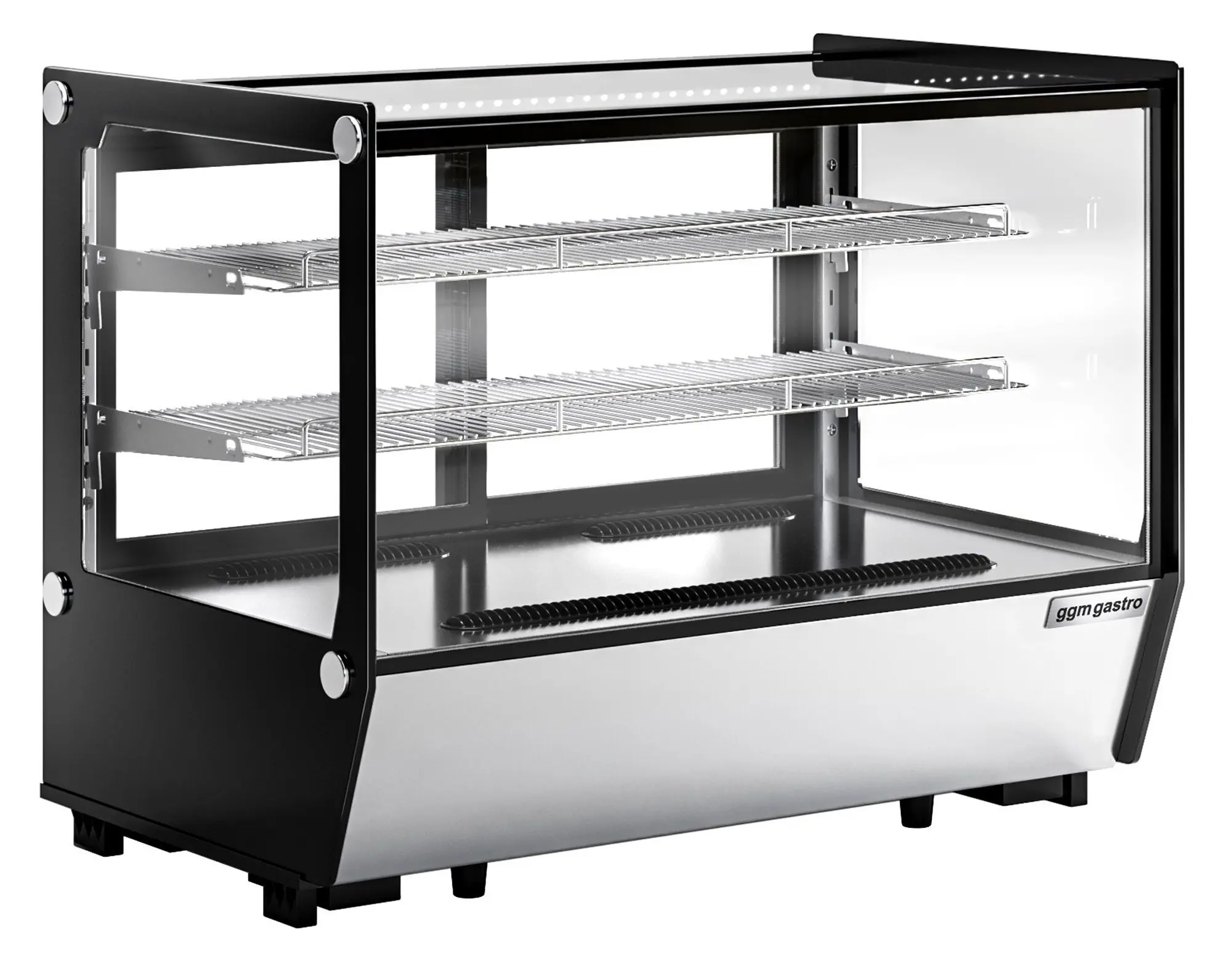 Кондитерская витрина настольная GGM Gastro TKVGNR160 (Black/Inox) - 2