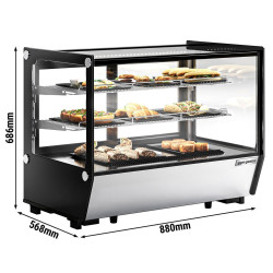 Кондитерская витрина настольная GGM Gastro TKVGNR160 (Black/Inox) Thumb