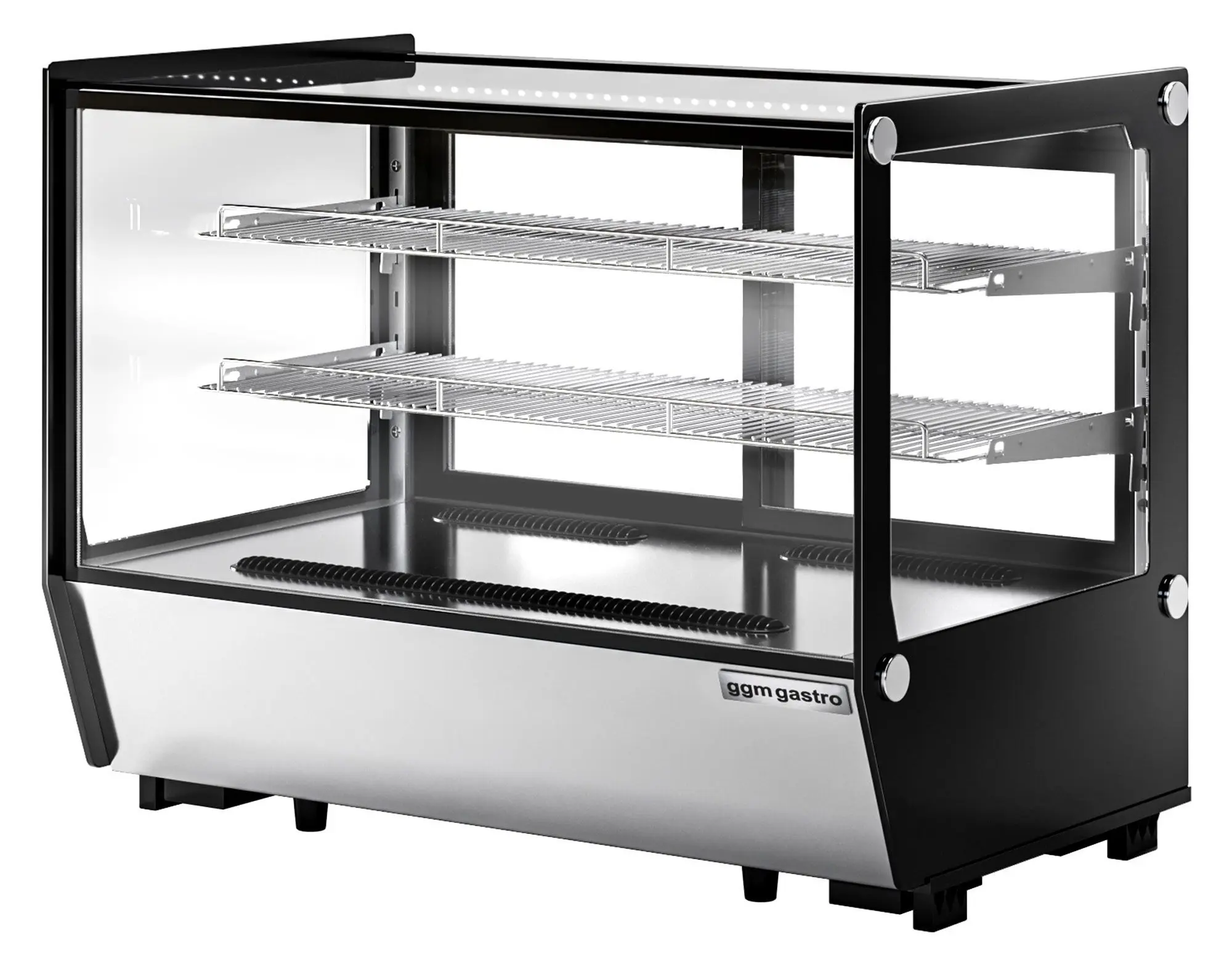 Кондитерская витрина настольная GGM Gastro TKVGNR160 (Black/Inox) - 5
