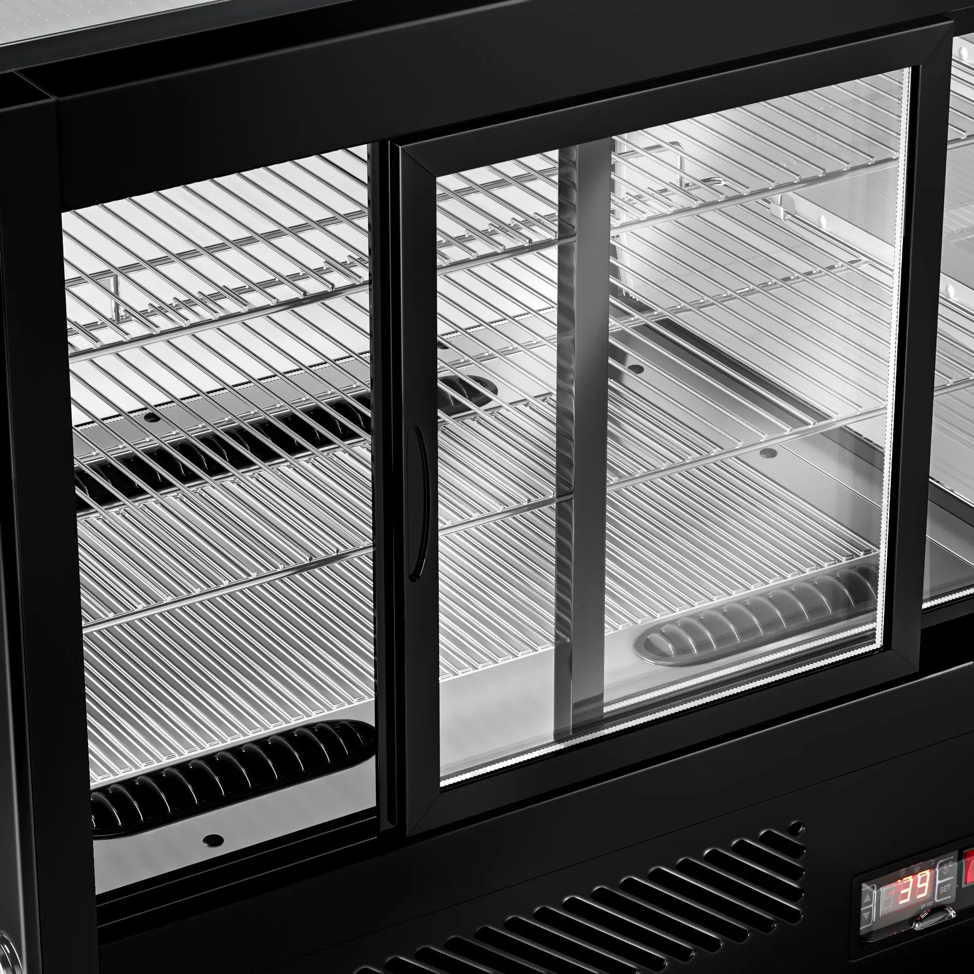 Кондитерская витрина настольная GGM Gastro TKVGNR160 (Black/Inox) - 7