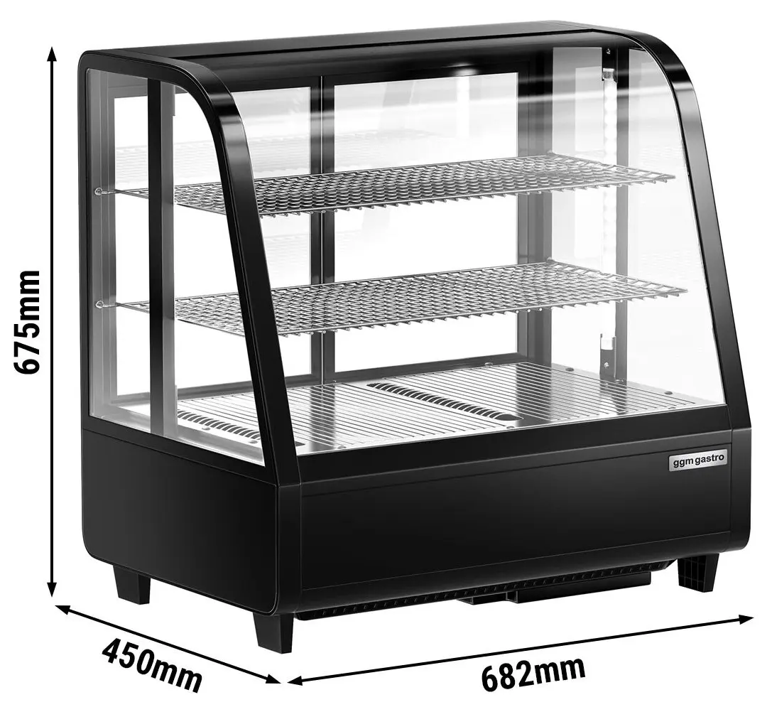 Кондитерская витрина настольная GGM Gastro TKVNR100 (Black) - 9