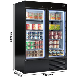 Vitrina congelator pentru supermarket GGM Gastro TKI1310S (Black) Thumb