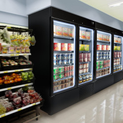 Vitrina congelator pentru supermarket GGM Gastro TKI1310S (Black) Thumb