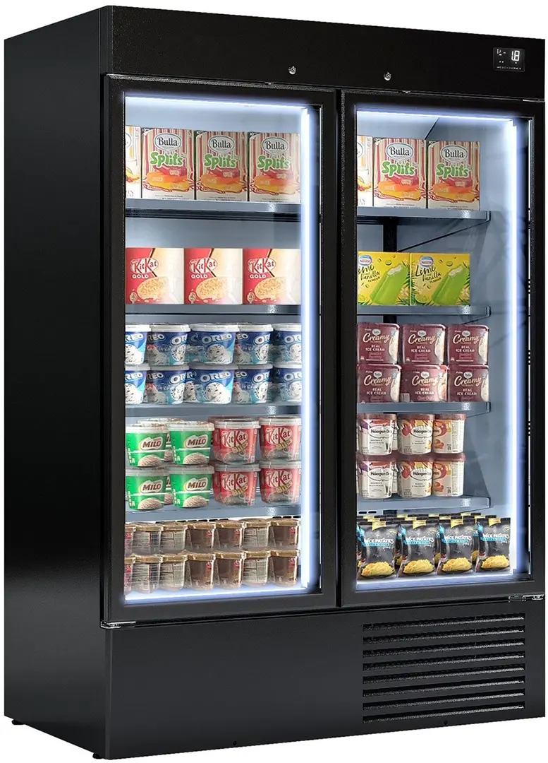 Vitrina congelator pentru supermarket GGM Gastro TKI1310S (Black)