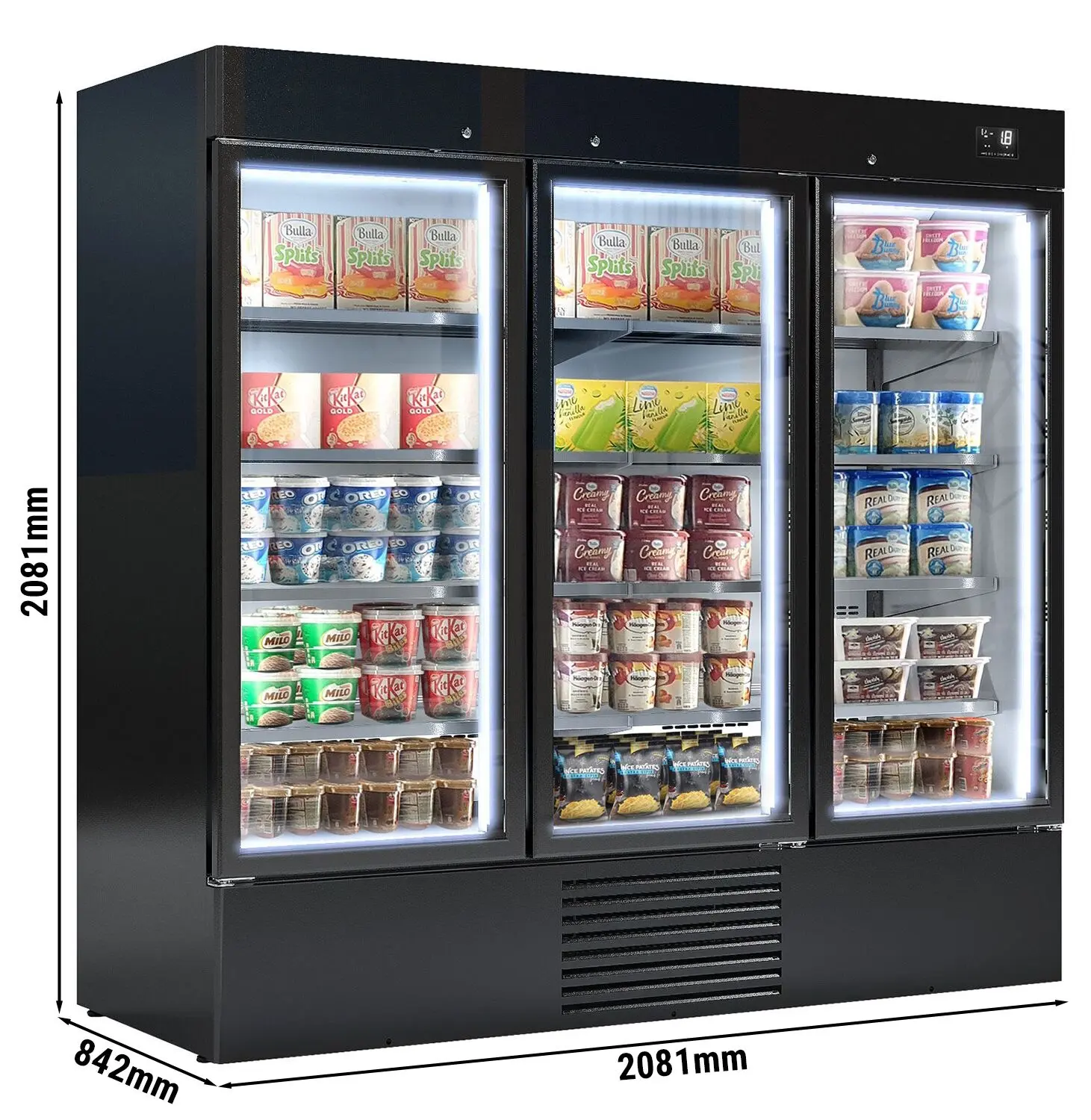 Морозильная витрина для магазина GGM Gastro TKI2030S (Black) - 4