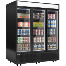 Vitrina congelator pentru supermarket GGM Gastro TKSU891 (Black)