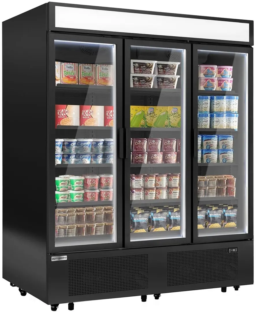 Vitrina congelator pentru supermarket GGM Gastro TKSU891 (Black)