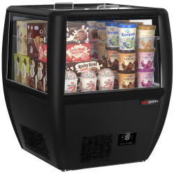 Vitrina congelator pentru supermarket GGM Gastro TTS87GS (Black)