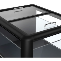 Vitrina congelator pentru supermarket GGM Gastro TTS87GS (Black) Thumb