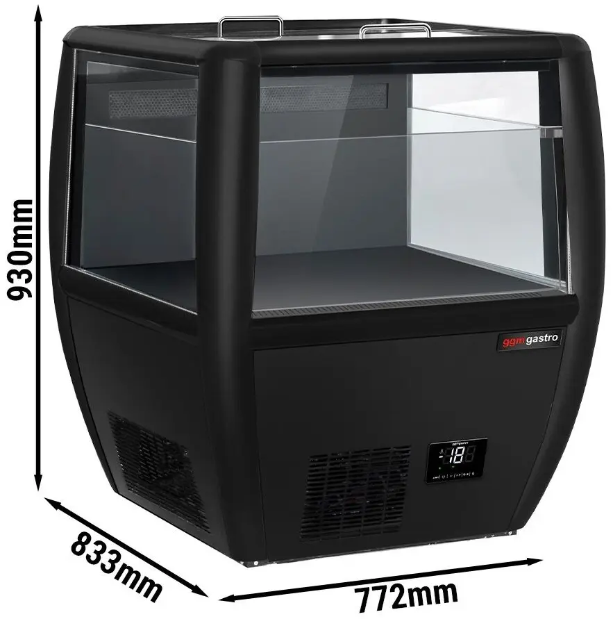 Vitrina congelator pentru supermarket GGM Gastro TTS87GS (Black) - 7