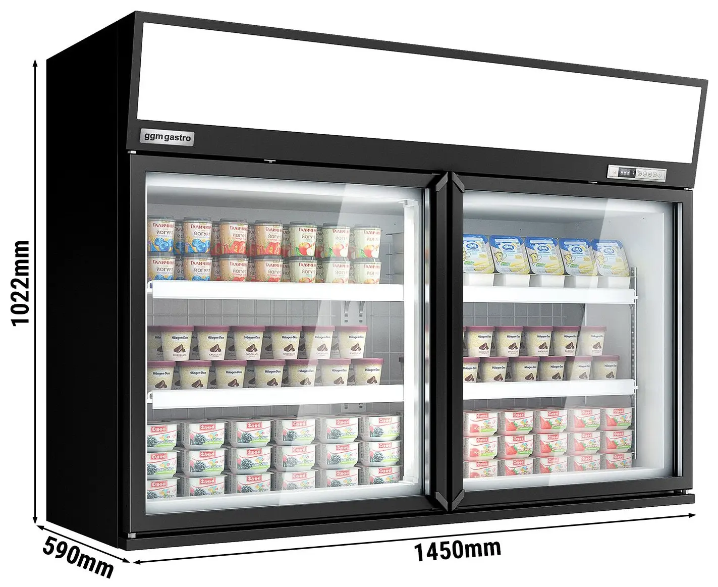 Морозильная витрина для магазина GGM Gastro WTBIC2 (Black) - 8