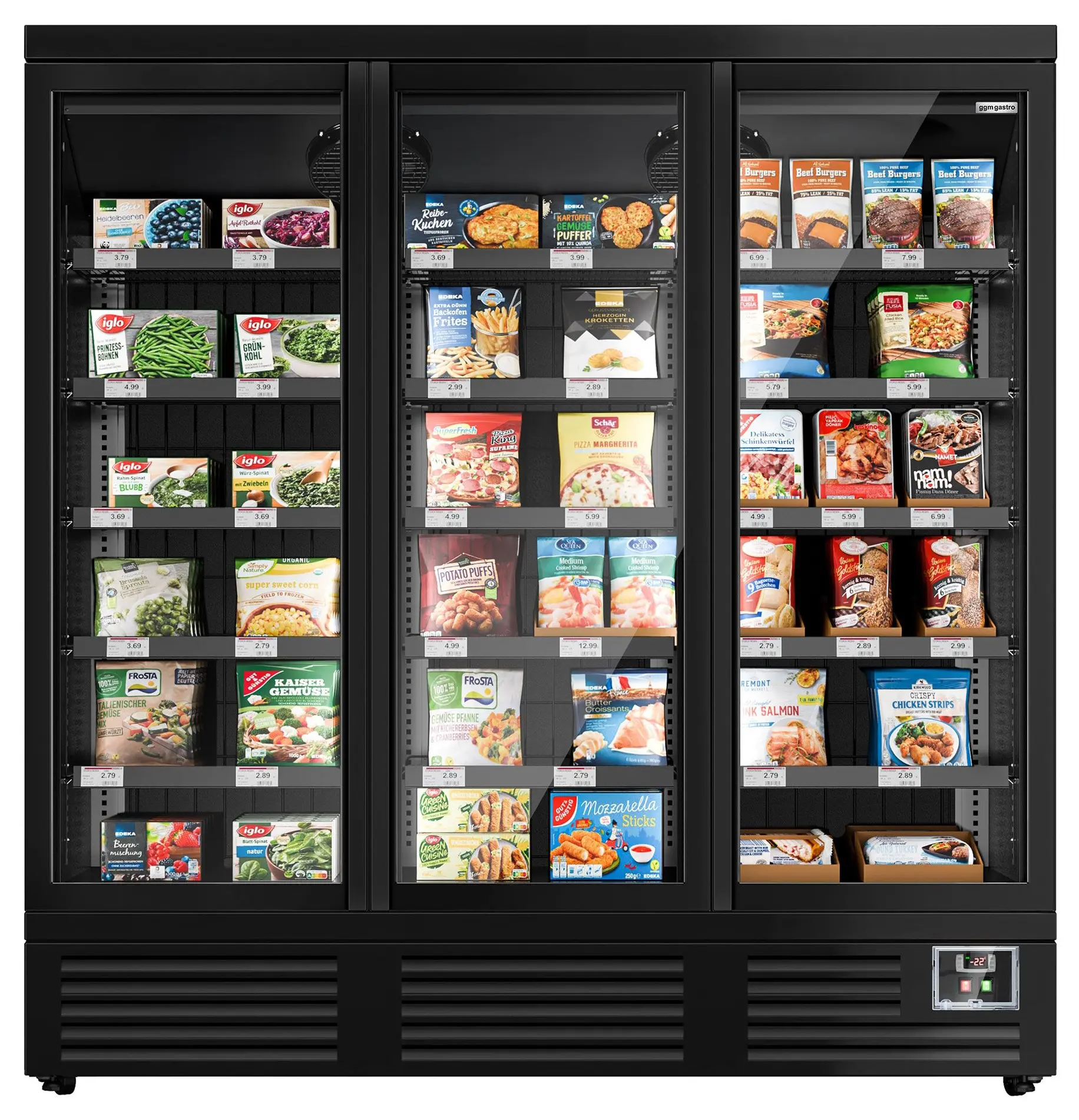 Морозильная витрина для магазина GGM Gastro WTBL1100 (Black) - 4
