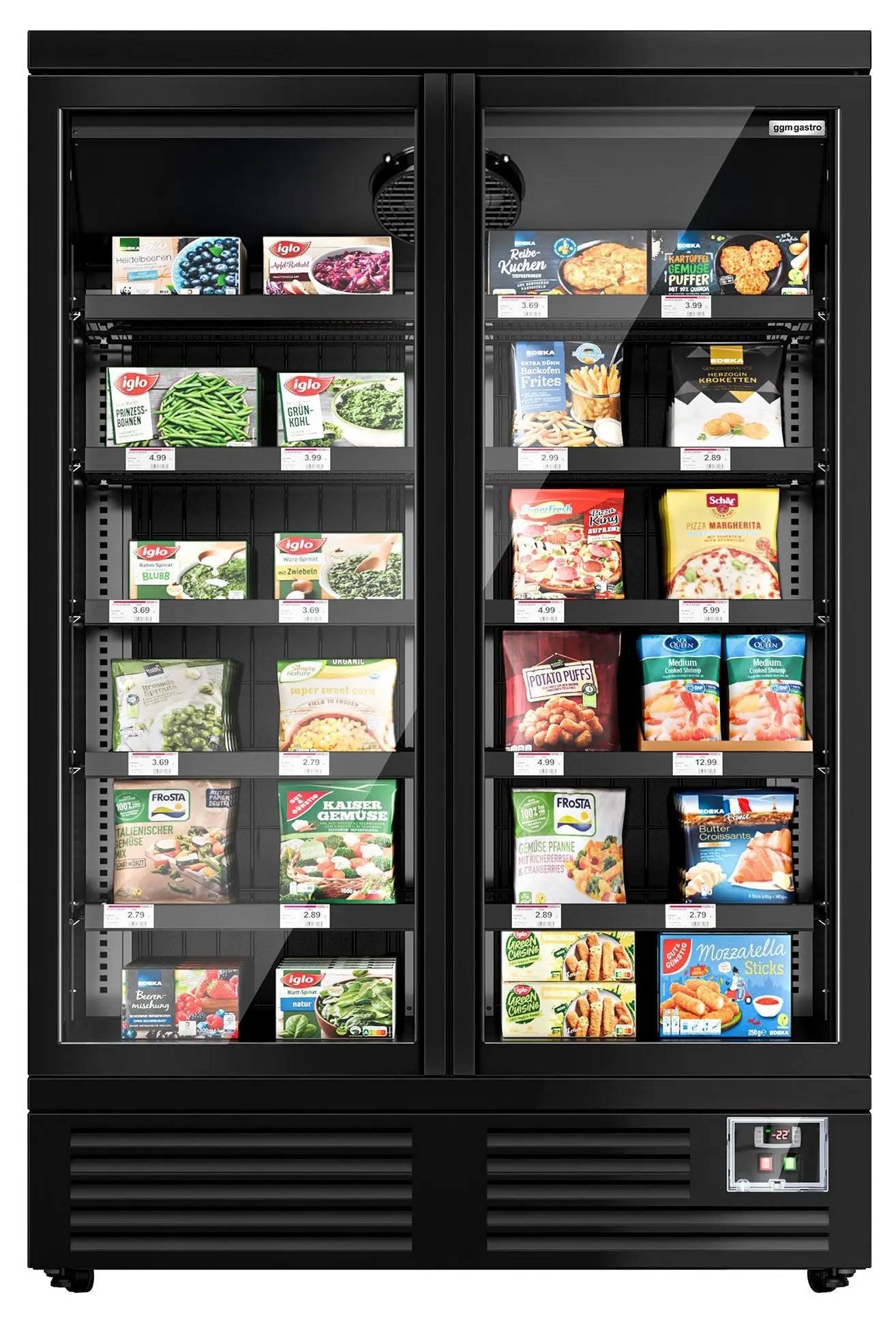 Морозильная витрина для магазина GGM Gastro WTBL700 (Black) - 4