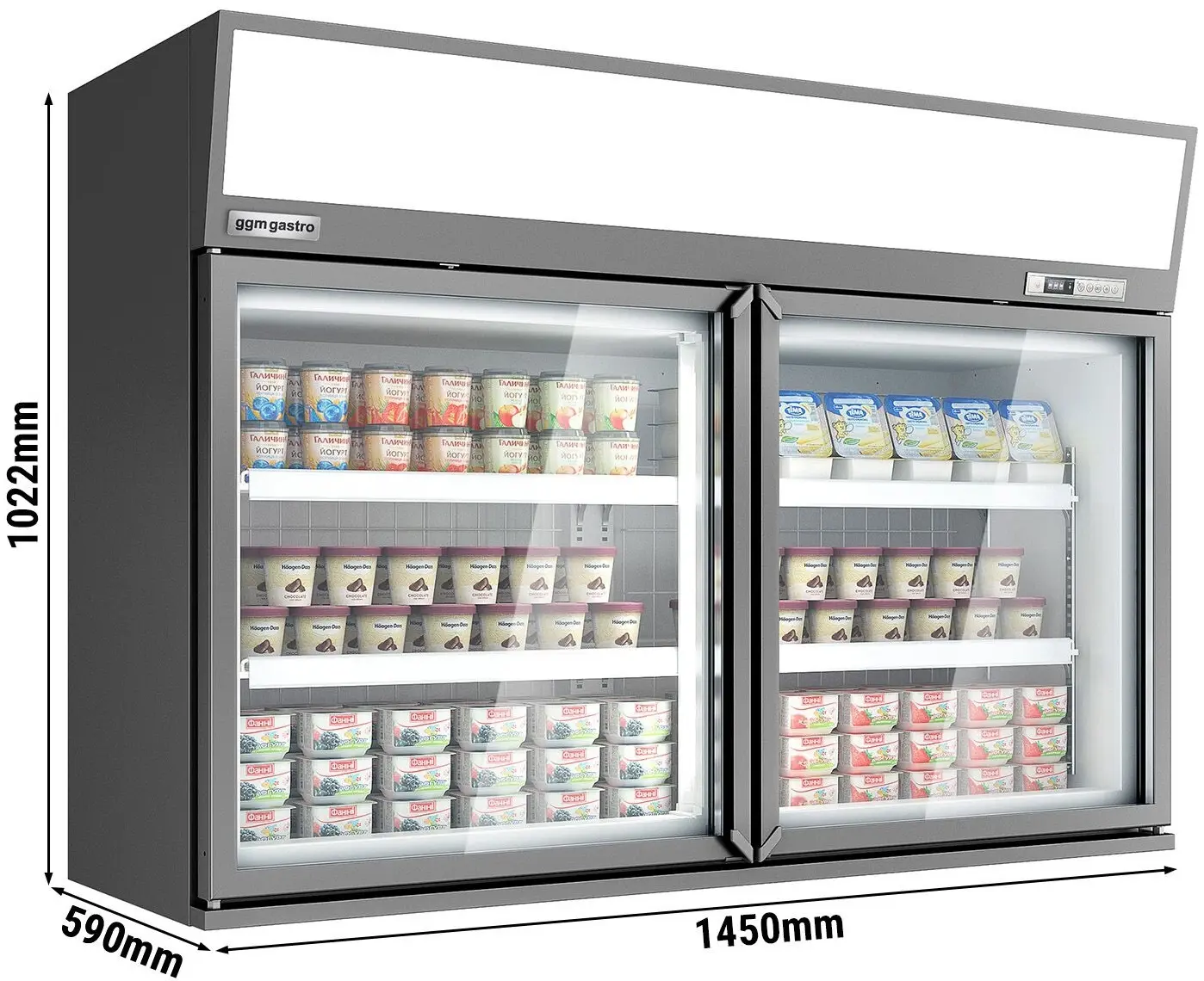 Vitrina congelator pentru supermarket GGM Gastro WTGIC2 (Grey) - 10