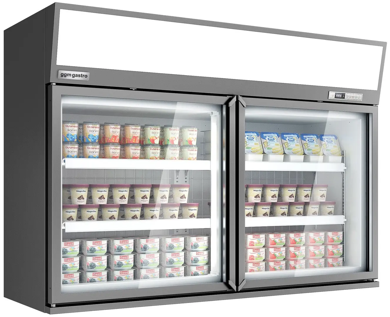 Vitrina congelator pentru supermarket GGM Gastro WTGIC2 (Grey)