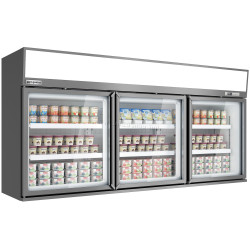 Vitrina congelator pentru supermarket GGM Gastro WTGIC3 (Grey)