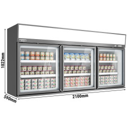 Vitrina congelator pentru supermarket GGM Gastro WTGIC3 (Grey) Thumb