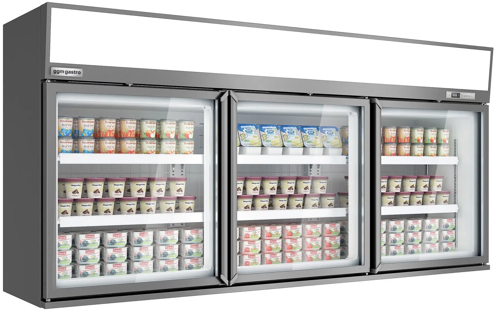 Vitrina congelator pentru supermarket GGM Gastro WTGIC3 (Grey)