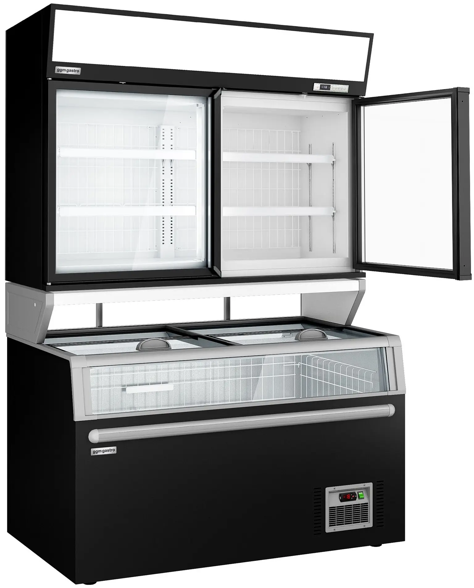 Морозильная витрина с бонетой GGM Gastro WTBIC2#TIEBIC2 (Black) - 2
