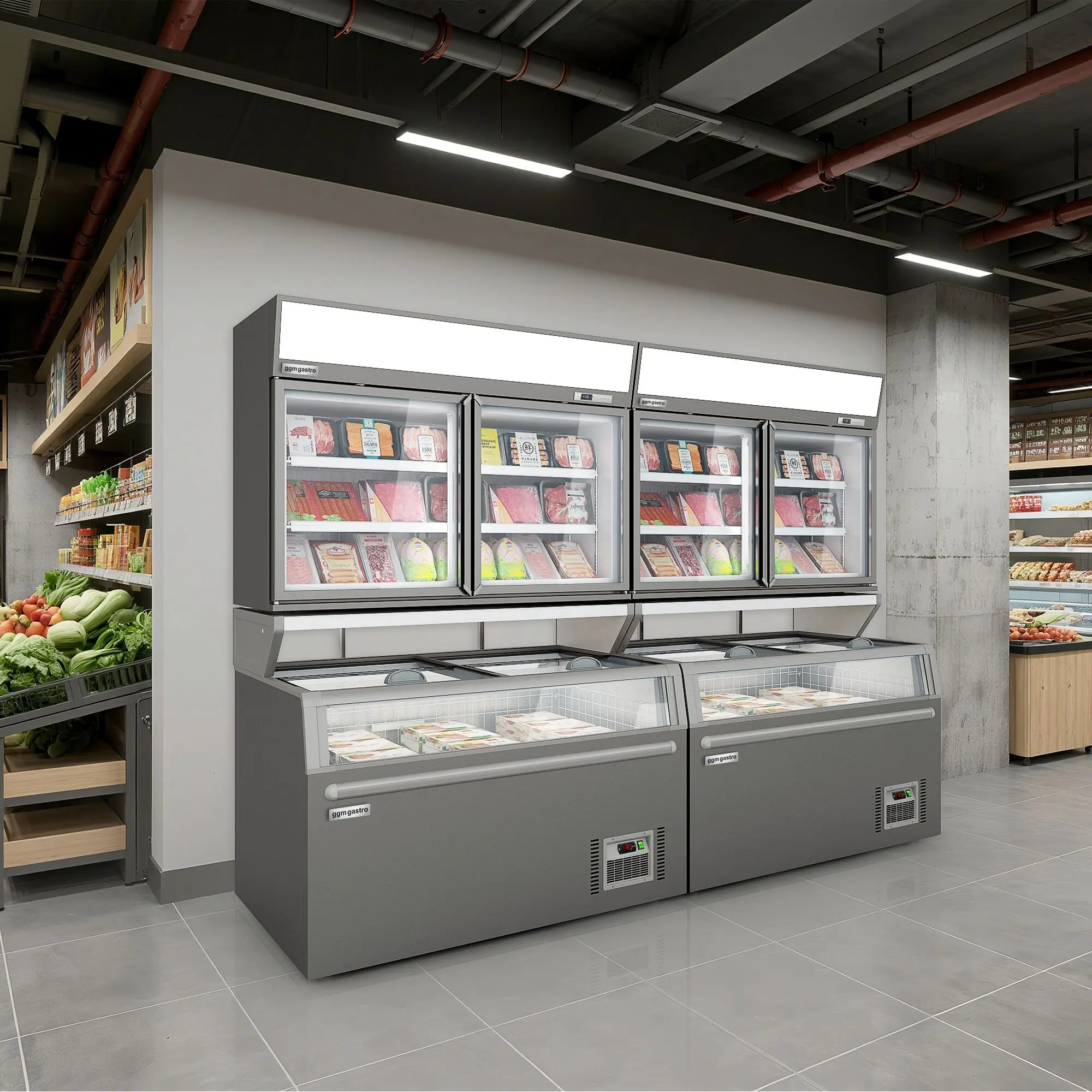 Vitrina congelatoare cu insulă GGM Gastro WTGIC2#TIEGIC2 (Grey) - 15