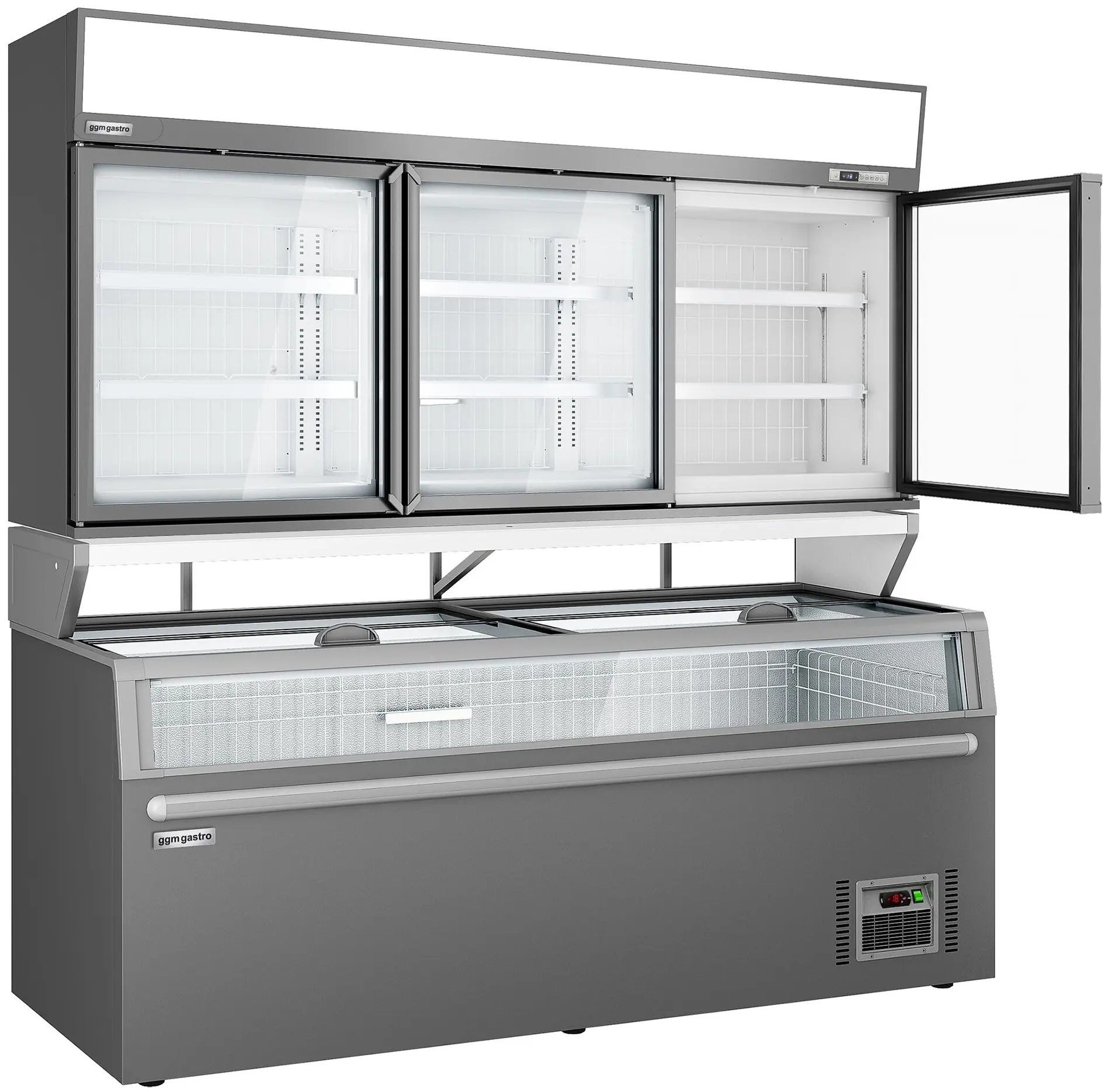 Морозильная витрина с бонетой GGM Gastro WTGIC3#TIEGIC3 (Grey) - 2