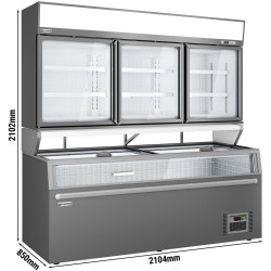 Морозильная витрина с бонетой GGM Gastro WTGIC3#TIEGIC3 (Grey) Thumb