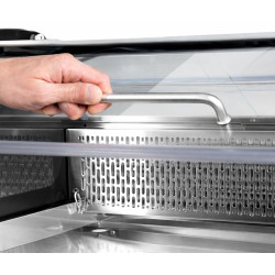 Vitrina frigorifica de masa pentru pește GGM Gastro TKVNR108E (Black/Inox) Thumb