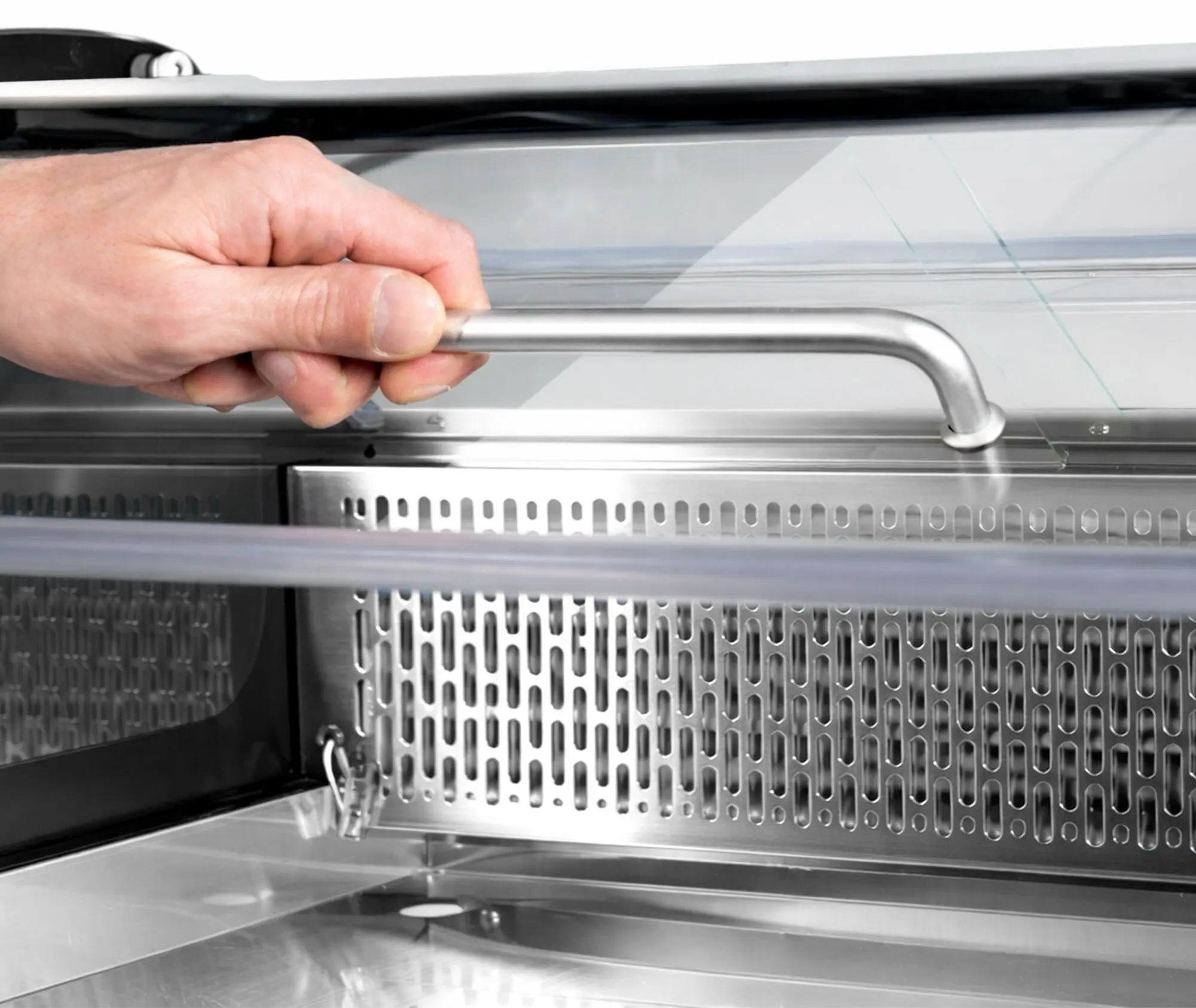 Vitrina frigorifica de masa pentru pește GGM Gastro TKVNR108E (Black/Inox) - 11