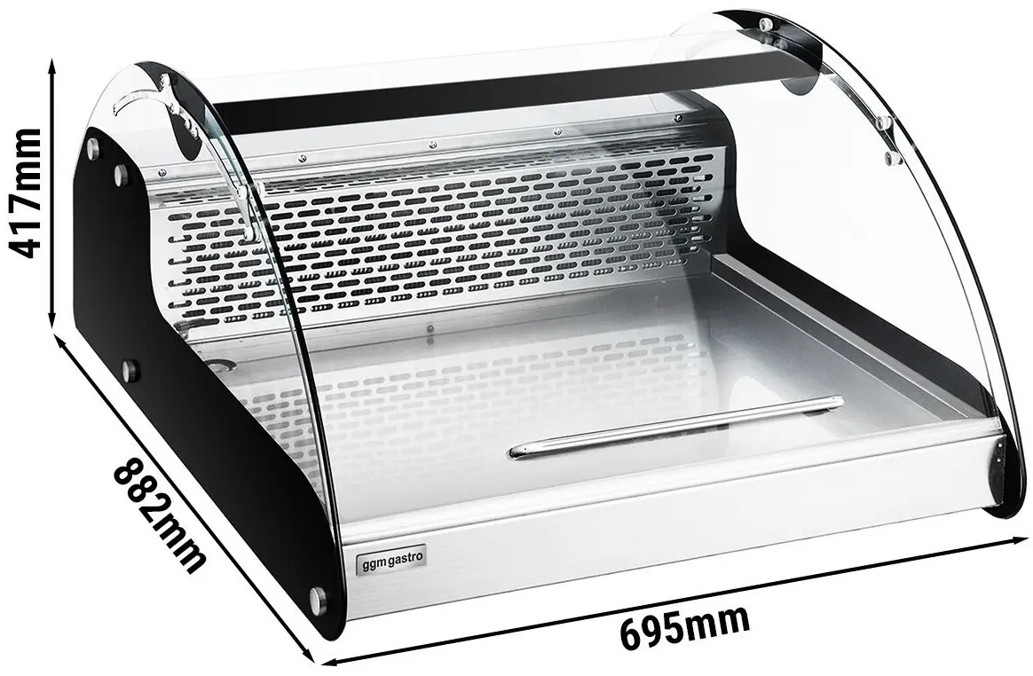 Vitrina frigorifica de masa pentru pește GGM Gastro TKVNR108E (Black/Inox) - 13