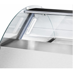 Vitrina frigorifica de masa pentru pește GGM Gastro TKVNR108E (Black/Inox) Thumb