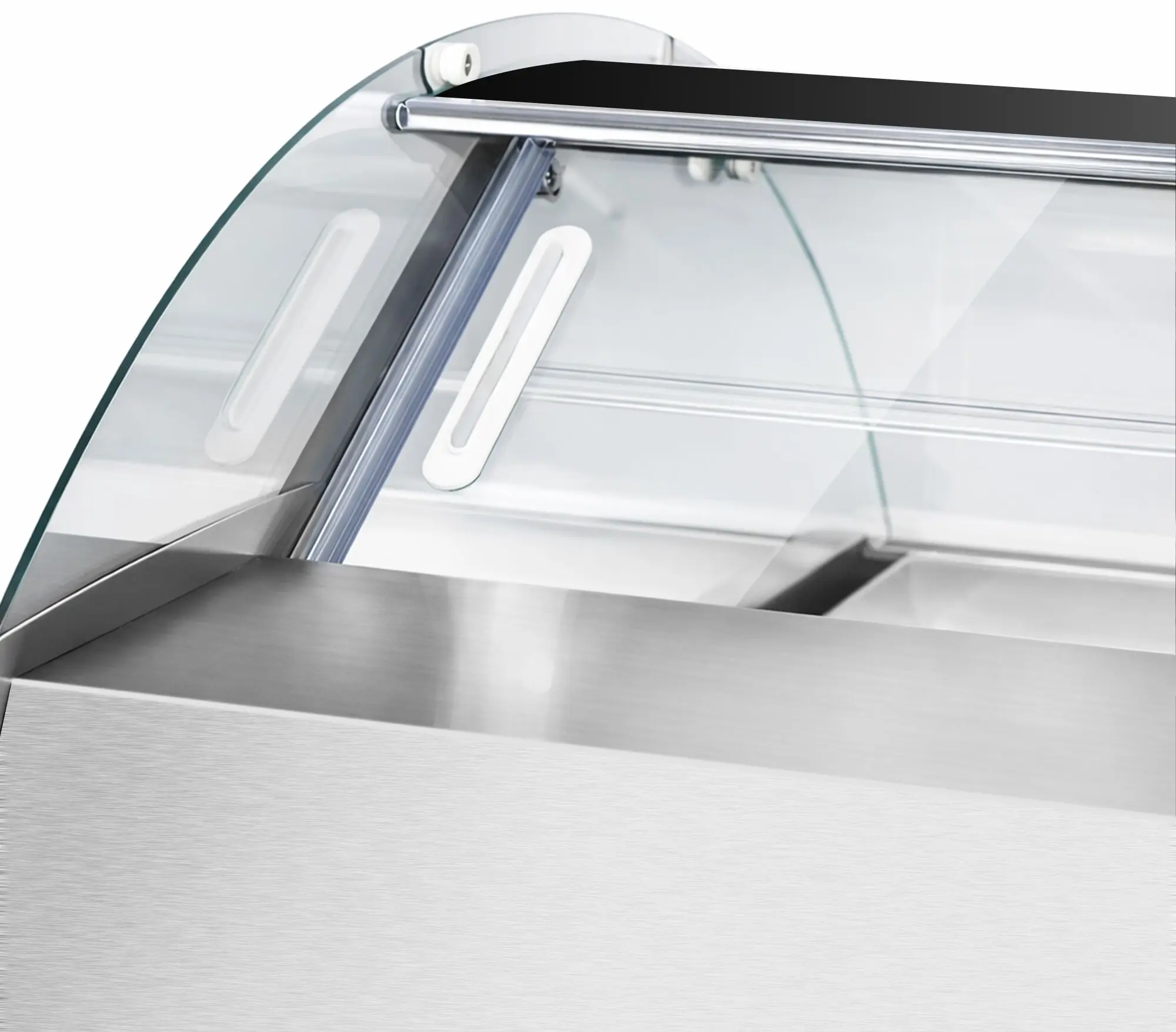 Vitrina frigorifica de masa pentru pește GGM Gastro TKVNR108E (Black/Inox) - 10