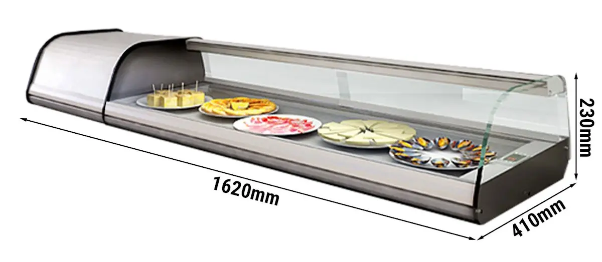 Настольная холодильная витрина GGM Gastro ATEI164 (Inox) - 2