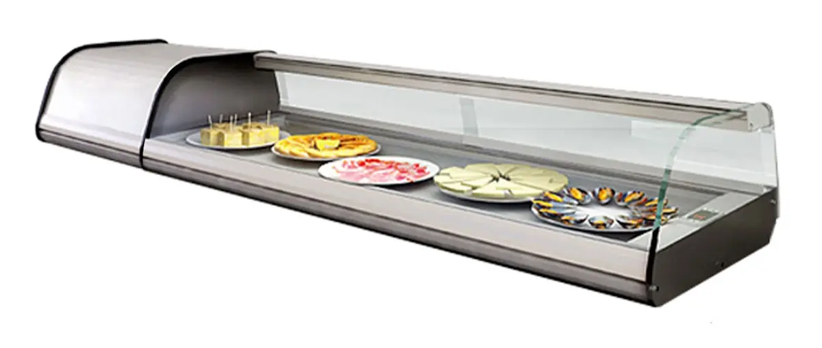 Настольная холодильная витрина GGM Gastro ATEI164 (Inox)