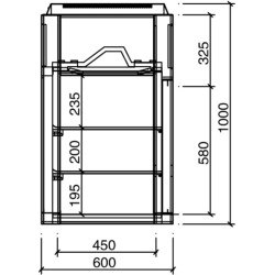 Vitrina frigorifica de masa GGM Gastro KTH1435N (Inox) Thumb