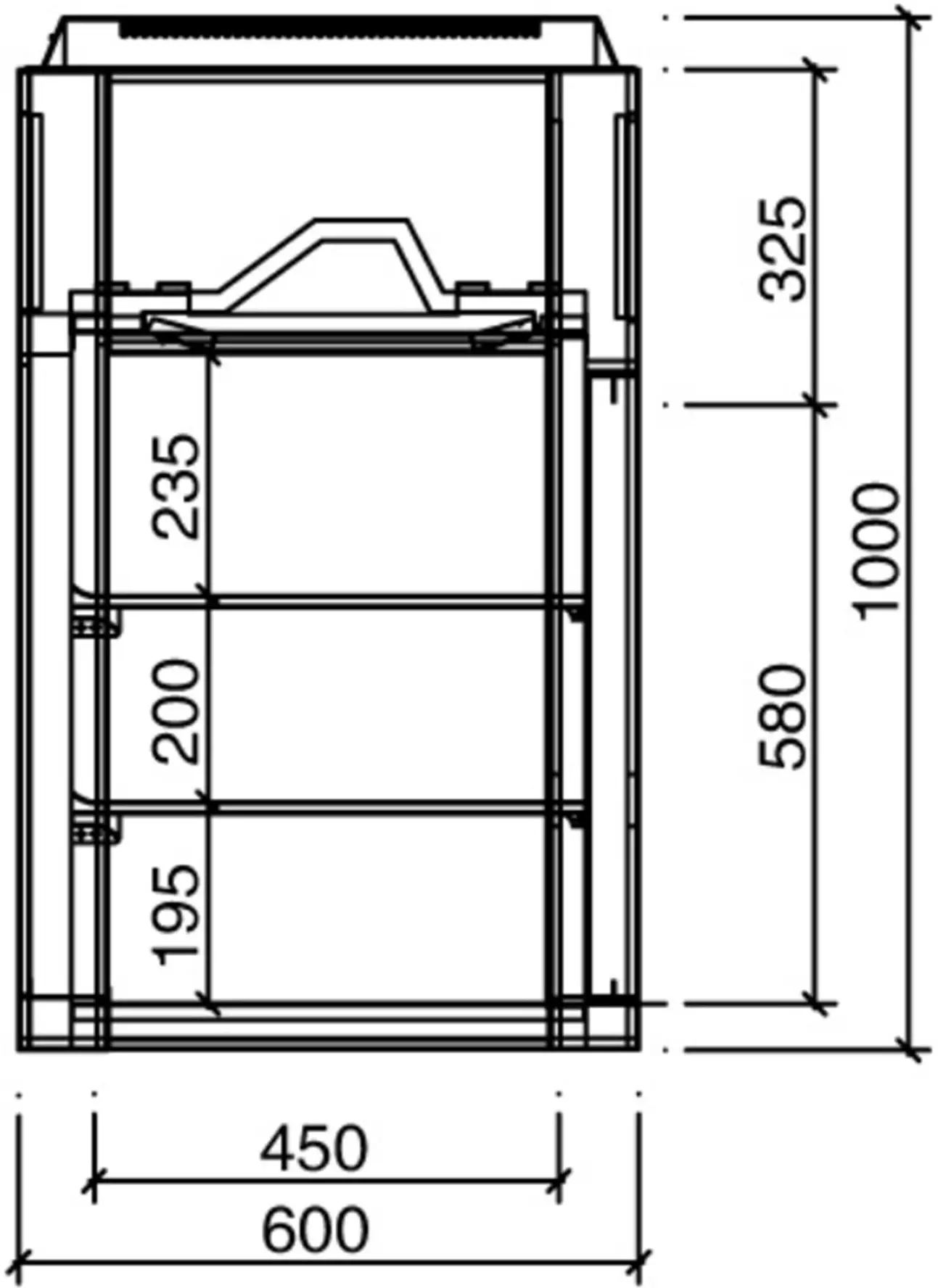 Vitrina frigorifica de masa GGM Gastro KTH1435N (Inox) - 10