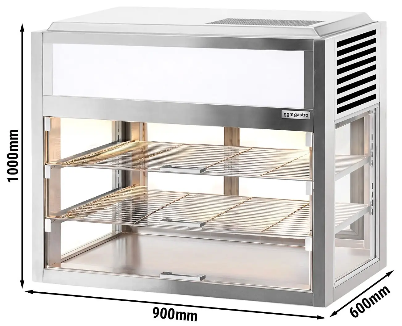 Настольная холодильная витрина GGM Gastro KTH9225N (Inox) - 9