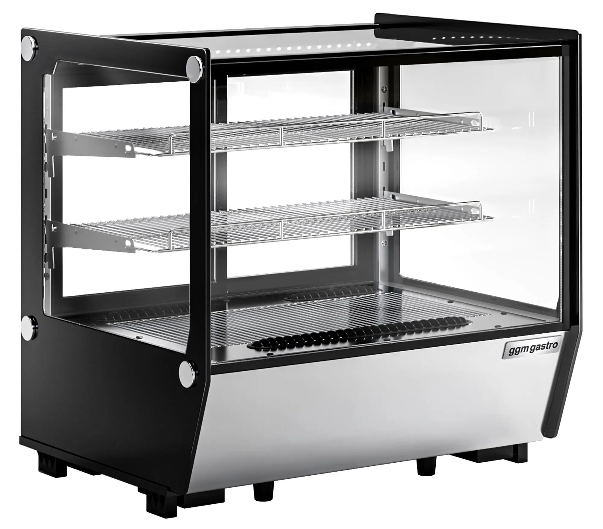 Настольная холодильная витрина GGM Gastro TKVGNR120 (Inox/Black) - 2