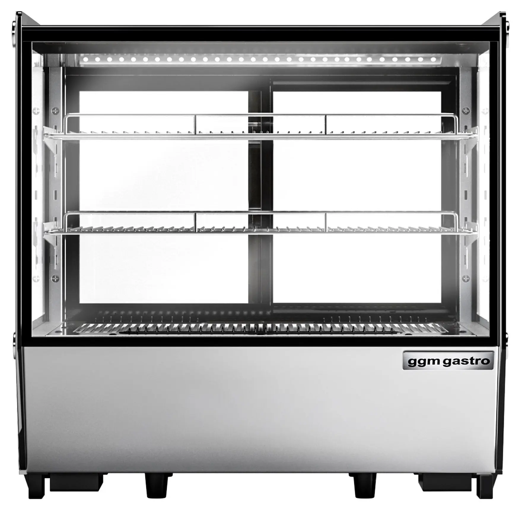 Настольная холодильная витрина GGM Gastro TKVGNR120 (Inox/Black) - 3