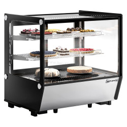 Настольная холодильная витрина GGM Gastro TKVGNR120 (Inox/Black)