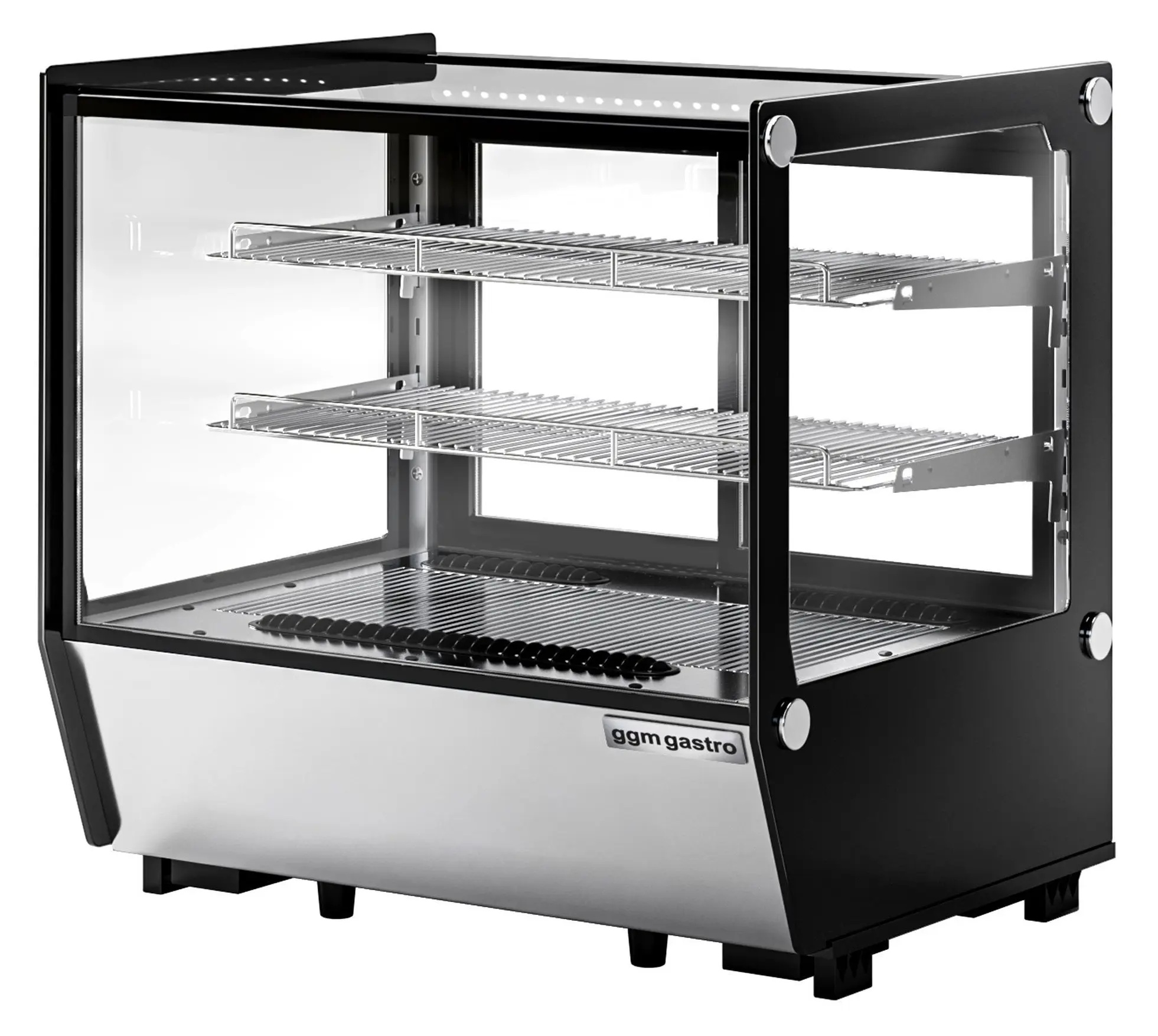 Настольная холодильная витрина GGM Gastro TKVGNR120 (Inox/Black) - 4