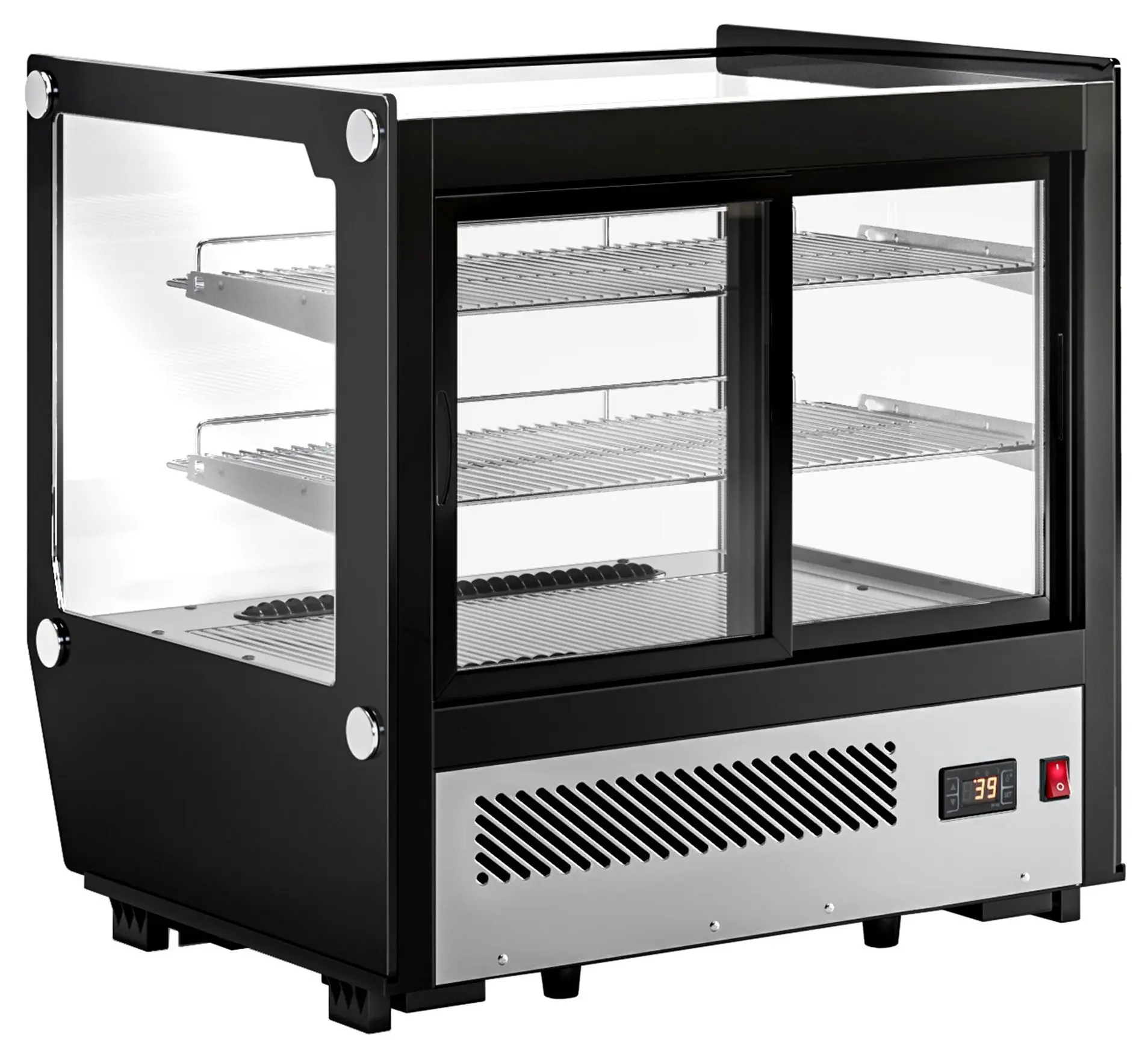 Настольная холодильная витрина GGM Gastro TKVGNR120 (Inox/Black) - 5
