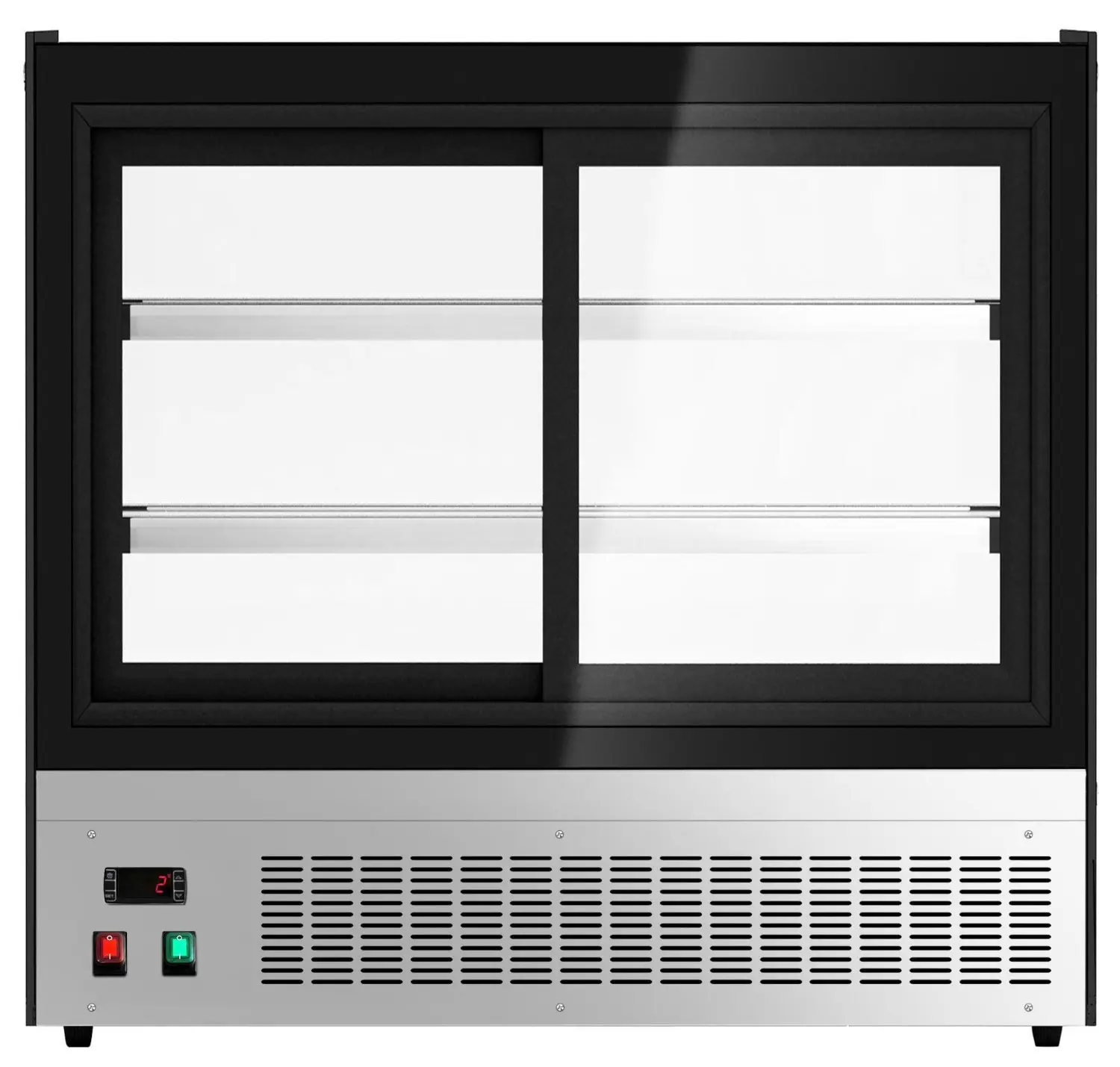 Настольная холодильная витрина GGM Gastro TKVH700 (Black) - 4