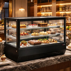 Настольная холодильная витрина GGM Gastro TKVH700 (Black) Thumb