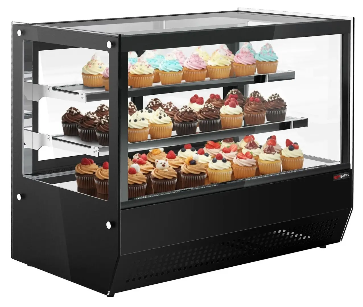 Настольная холодильная витрина GGM Gastro TKVH700 (Black)