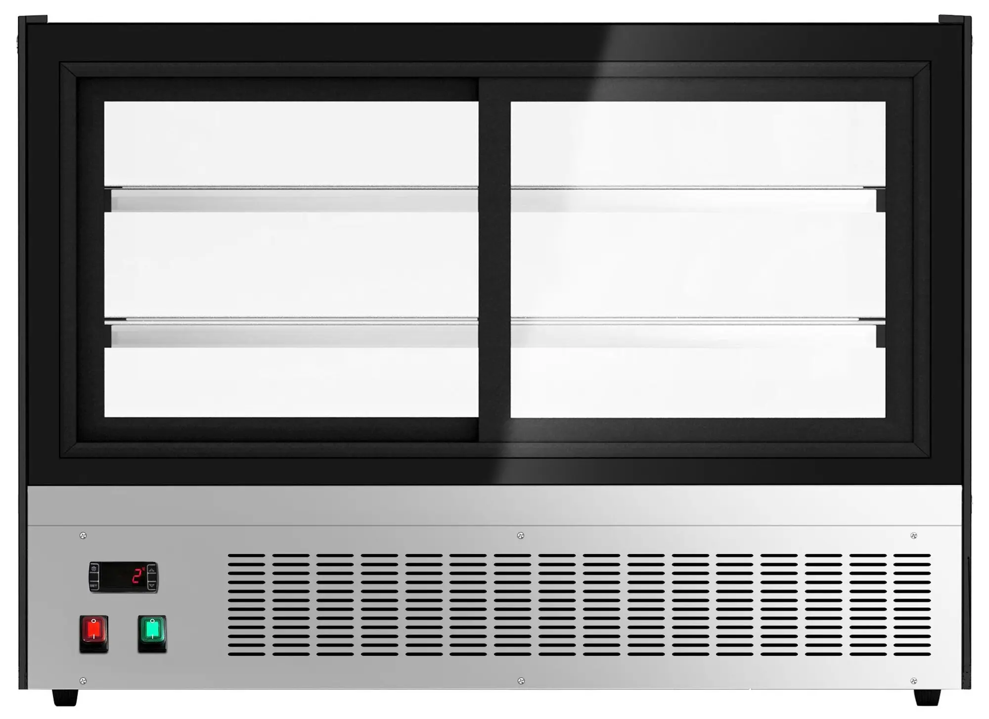 Настольная холодильная витрина GGM Gastro TKVH900 (Black) - 4