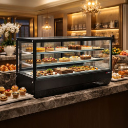 Настольная холодильная витрина GGM Gastro TKVH900 (Black) Thumb