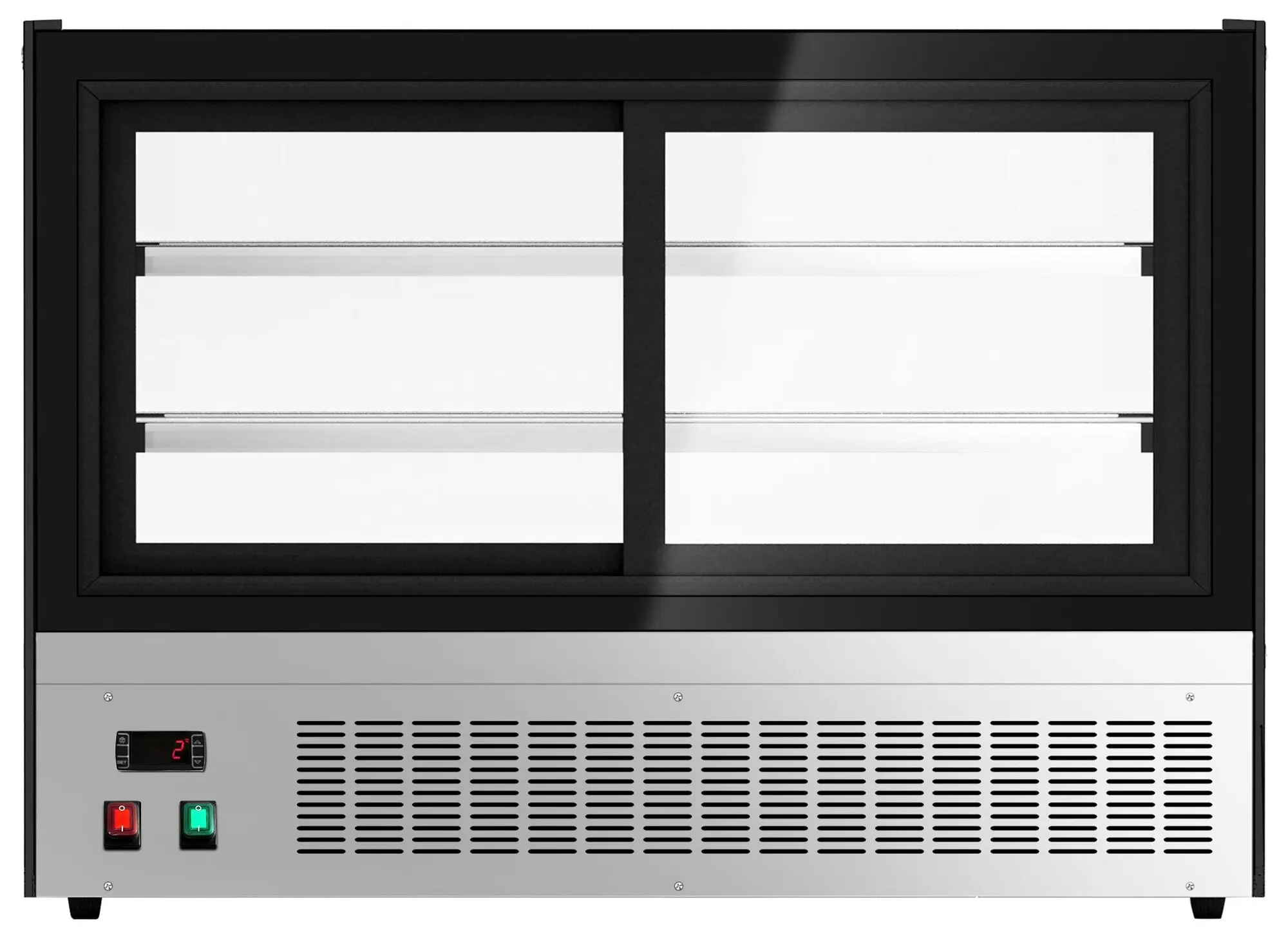 Настольная холодильная витрина GGM Gastro TKVH900R (Black) - 4