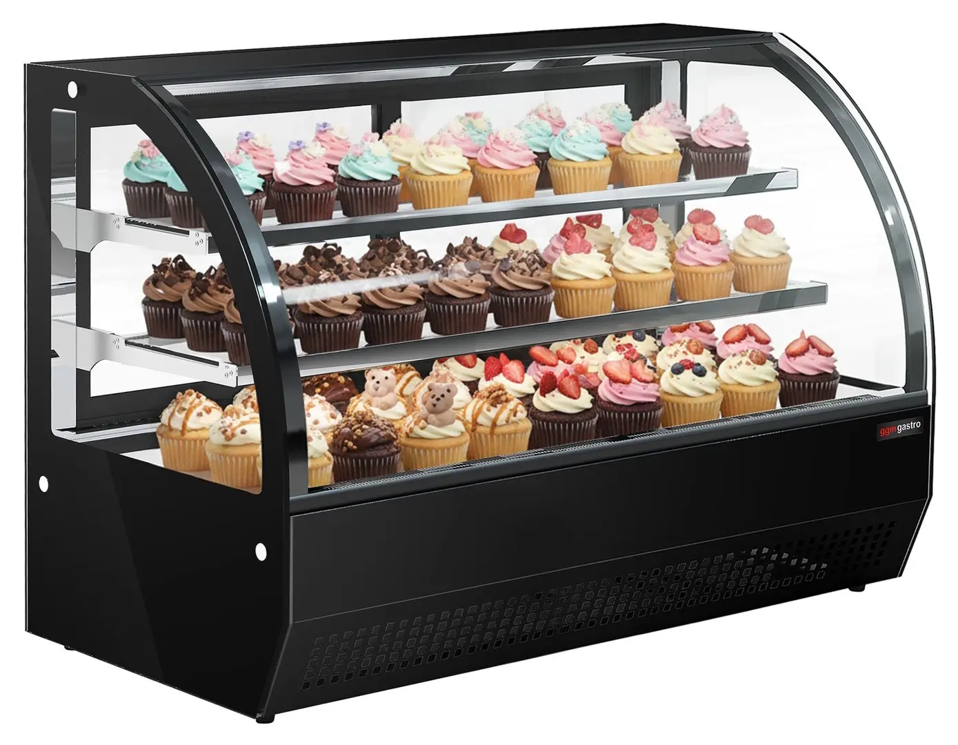 Настольная холодильная витрина GGM Gastro TKVH900R (Black)