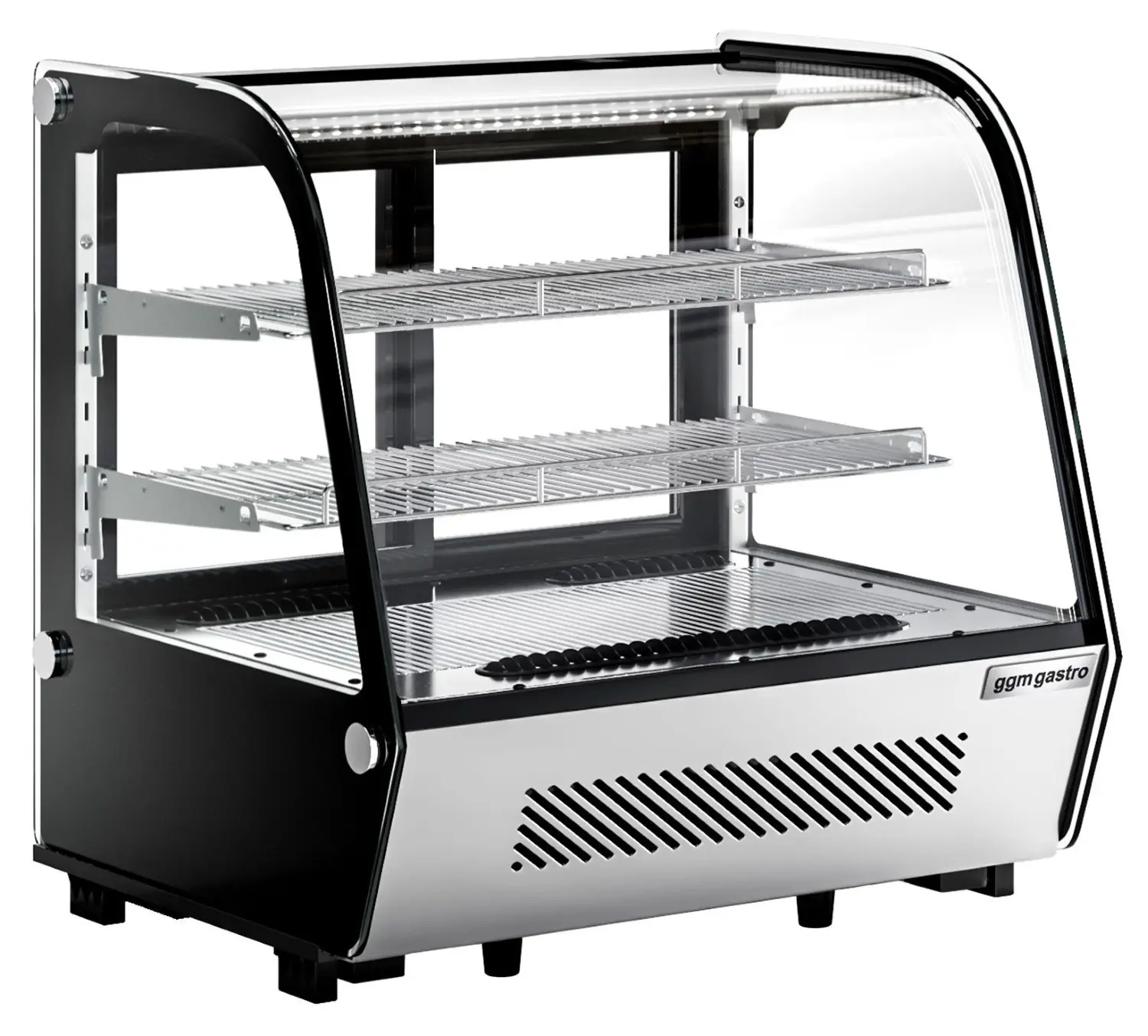 Настольная холодильная витрина GGM Gastro TKVNR120 (Black/Inox) - 2