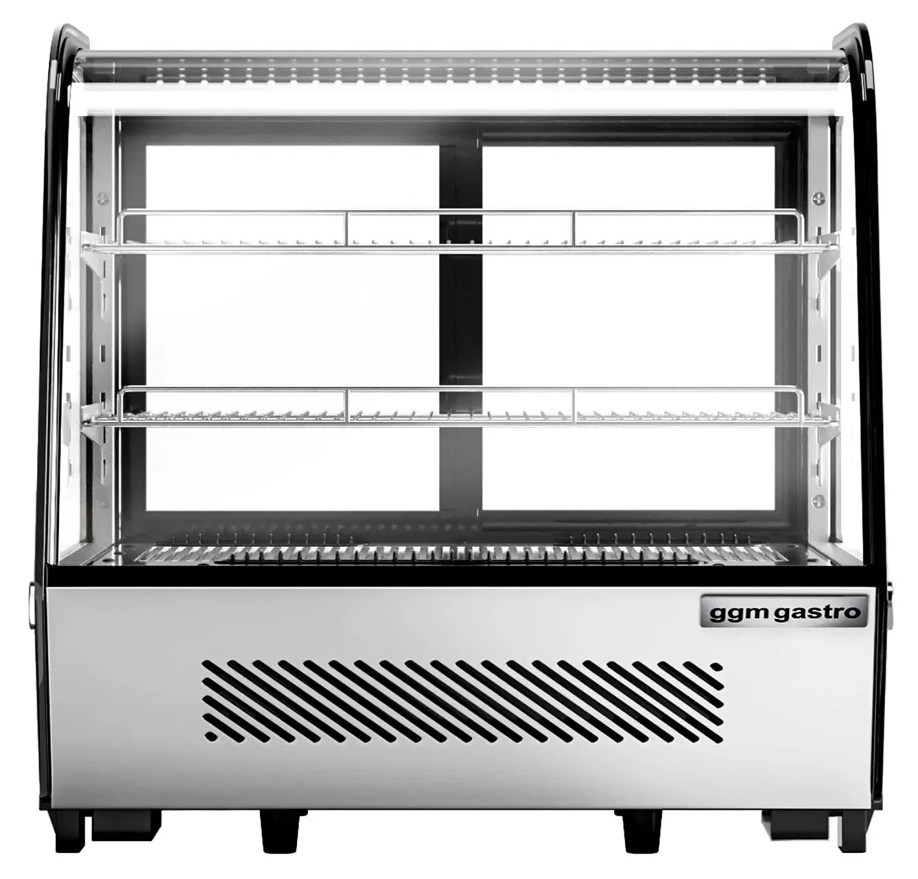 Настольная холодильная витрина GGM Gastro TKVNR120 (Black/Inox) - 3